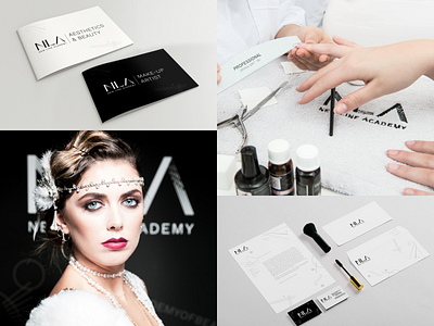 New Line Academy - Visual Identity academy aesthetics art beauty line make up school