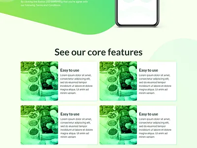 Nutrition App Website - Hero Image app branding clean clean ui design gradient green health hero homepage iphone landing page minimal minimalistic mockup nutrition startup ui web website