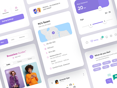 Loosid dating elements app dating design ios app minimalistic ui uikit