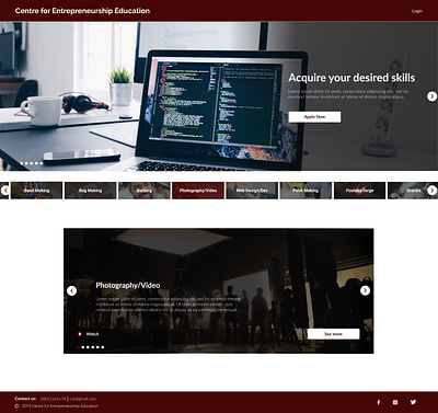 scrollable skill bar forward design flat minimal ui ux web webdesign website