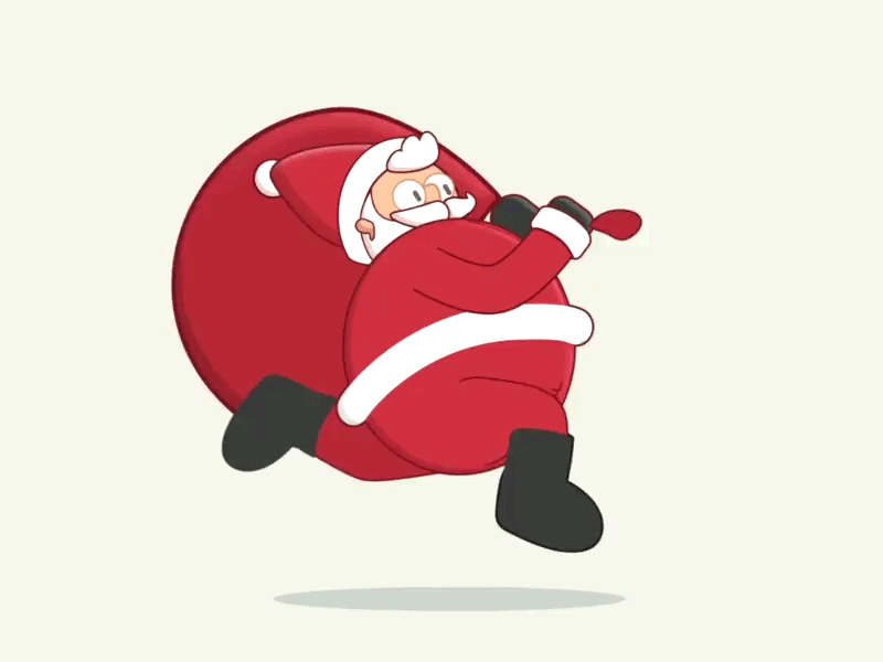 santa 2d 2d animation aftereffects animation illustration motion motion design motiongraphics run santa