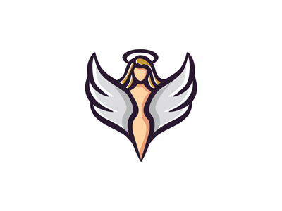 Angel woman logo angel logo angel woman logo goddess logo wings logo woman logo