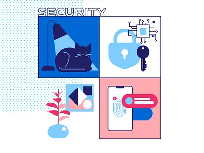 Security illustration security web illustration