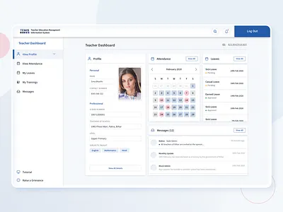 Teacher reporting Dashboard blue cards ui dashboard dashboard design dashboard ui design layout material ui minimalist profile page reporting typography ux