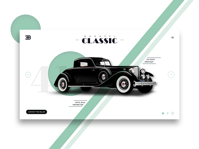 Bugatti Classic - Home page branding bugatti classic classic car creative design herosection homepage mockup modern slider typography uiux webpage website