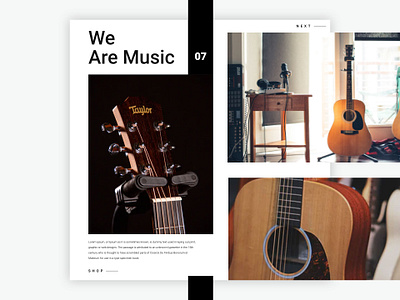 We are Music branding design flat typography ui ux web website website design