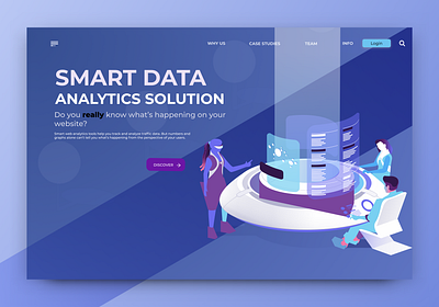 Smart Data Analytics Solutions Page app branding clean dashboard data data analysis data analytics database figma finance fintech marketing product design ui uidesign user experience ux web webdesign website