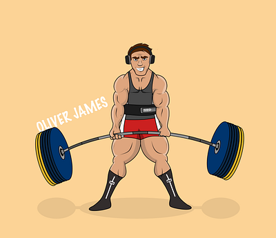 Deadlifting avatar artist artwork avatar avatardesign character characterdesign comic design fun graphic gym gym logo illustration style vector