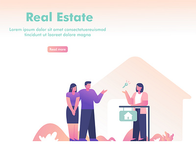 real estate and property advertisement concept illustration banner cluster flat illustration house illustration landingpage property real estate realtor residence uiux web