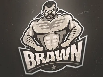 Brawn mascot logo (FOR SALE) branding esportlogo esports gaming gaminglogo illustration mascot mascot logo sport logo sports