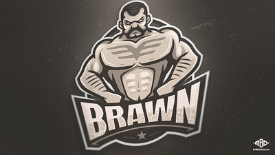 Brawn mascot logo (FOR SALE) branding esportlogo esports gaming gaminglogo illustration mascot mascot logo sport logo sports