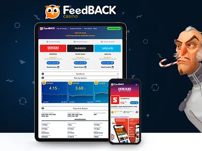 FeedBACK Casino UX casino comparison ux ux design website