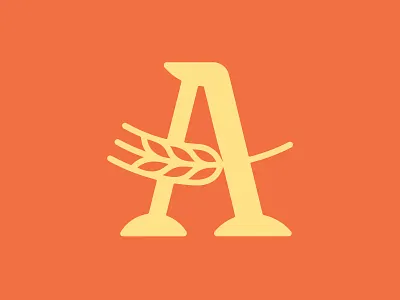 Letter A Wheat 📌 Logo for Sale bake bakery bread cafe cake corn farm farming flora grains greens harvest logo natural nature spike valley vegan vegetarian wheat