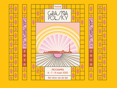 Grasnapolsky 2020 Yellow Campaign branding crops factory farming festival grain graphic design grid grids gridsystem icon outdoors rural typography vector