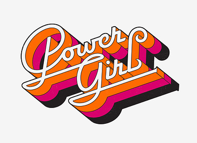 The Power Collection 70s design ethical fashion funky girl girlpower happy lettering lookingforheroes marianna orsho mariannaorsho power sustainable tee tshirt type typography vector visual identity