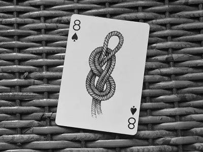 eight black and white design dotwork eight fineliner graphic illustration playingcards