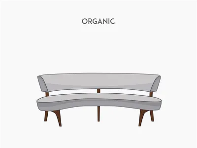 Organic sofa chair deck flat furniture sofa vector