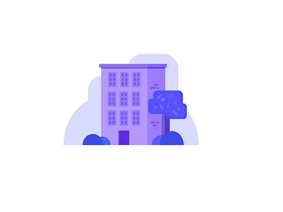 A peaceful building illustration building bushes illustration tree