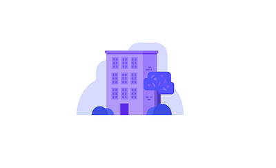 A peaceful building illustration building bushes illustration tree