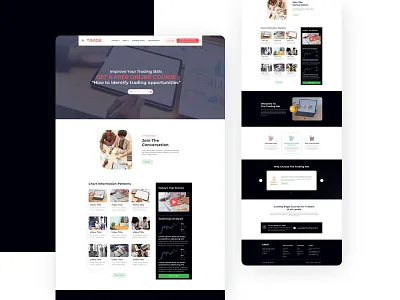 Trade Home Page design graphics landingpage psd template saas trade treding typography ui ui design ux design webdesign