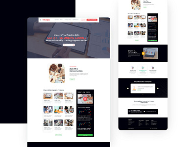 Trade Home Page design graphics landingpage psd template saas trade treding typography ui ui design ux design webdesign