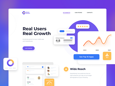 Landing Page for application promotion service charts design illustration landing page landing page design mobile mobile app mobile app design mobile design mobile ui service services ui ui design uidesign uiux user interface userinterface ux web