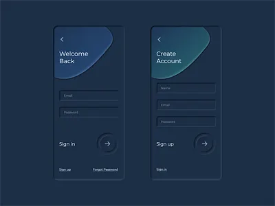 Sign in/Sign up UI ( neumorphism ) art color dark ui drop shadow experiment flat gradient inner inner shadow neumorphism new design new trend product design shadows sign in sign up simple ui ui ux design uidesign