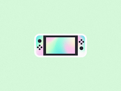 Nintendo Switch design flat geometric illustration vector