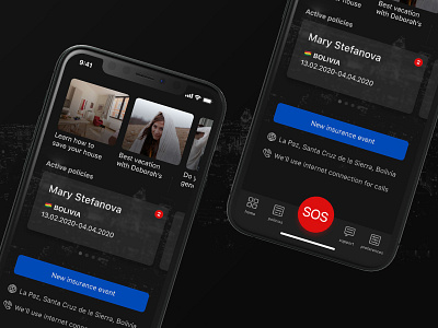 Traveller's insurance app concept bhsad bhsadmad iambritankastudent insurance mad666 travel ui ux