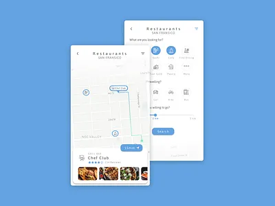 DailyUI #029 - Map 100days app dailyui design figma food app location location app map mobile ui ux wayfinding