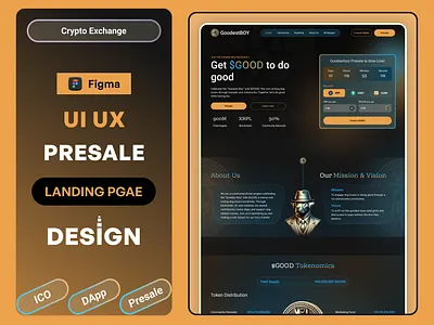 Meme coin landing page design crypto landing page homepage meme coin landing page meme coin ui ux meme preslae memecoin memecoinwebsite presale presale dashboard preslae website design roadmap tokenomics ui ux