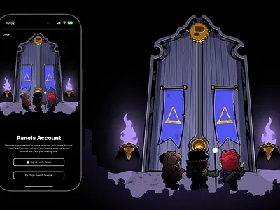 Panels New Account Screen branding brazil character fun illustration thunder rockets ui ux