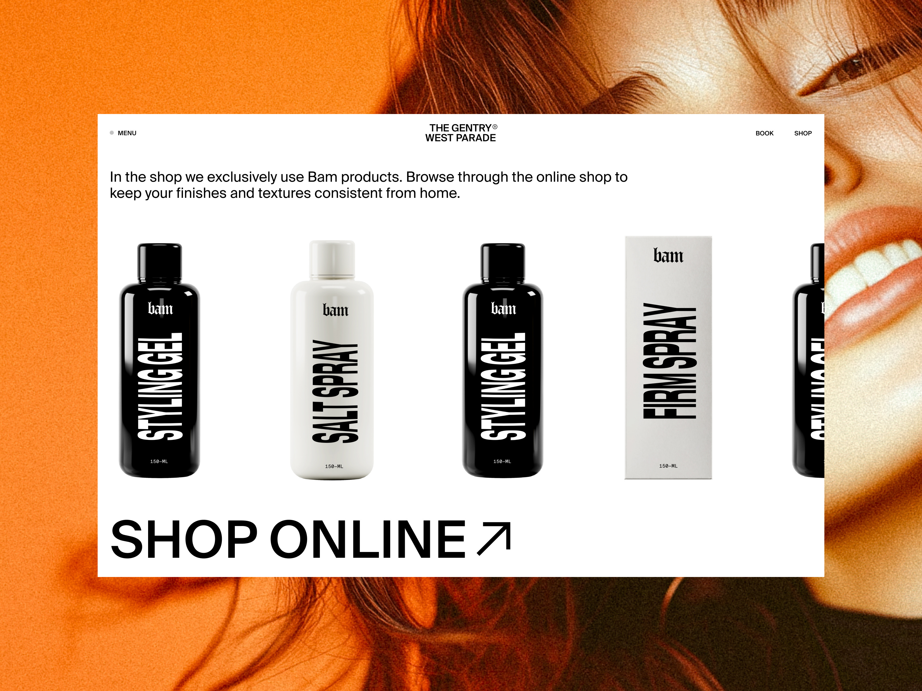 Scroll Animations for The Gentry animation barber branding graphic design layout logo minimal motion graphics packaging scroll animations typ typography ui web design website