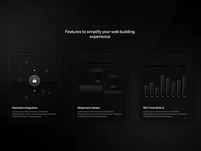 Shiny Features black card component dark design dribbble figma gradient graphic graphic design illustartion shiny ui uidesign visual