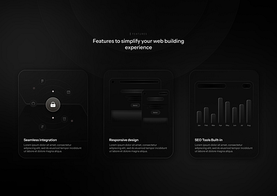 Shiny Features black card component dark design dribbble figma gradient graphic graphic design illustartion shiny ui uidesign visual