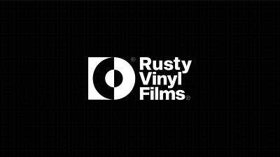 Rusty Vinyl Films abstract brand identity branding design film graphic design logo logo design minimal modern production visual