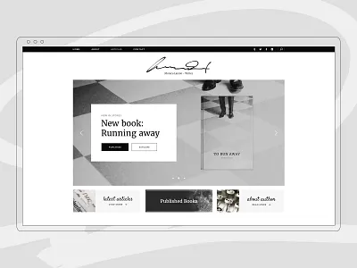 Writer's blog blog book bookshop clean colors creative design designer digital homepage shop ui ux web web design webdesign website wordpress writer