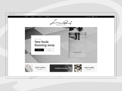 Writer's blog blog book bookshop clean colors creative design designer digital homepage shop ui ux web web design webdesign website wordpress writer