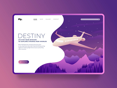 Travel landing page template airplane clean creative design flat free gradient interface landing age minimal template travel travel agency ux web design webdesign