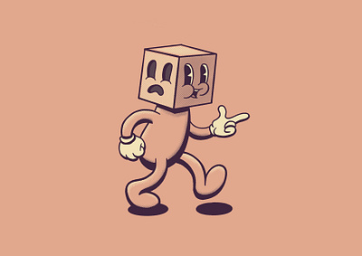 Going into the weekend like 1930s box cartoon cartoon character character design happy illustration retro sad textures toon vintage