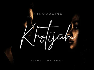 Font Khotijah Signature branding design font bundle font design font script font signature illustration logotype signature font typography