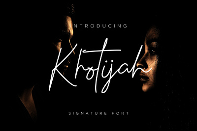 Font Khotijah Signature branding design font bundle font design font script font signature illustration logotype signature font typography