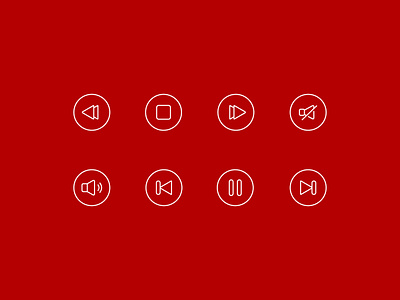 Web App Icons - Music Player app branding creative design flat icon icons illustration minimal ui ux web website