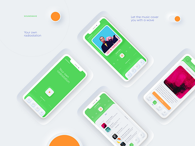 Soundwave — Neumorphic Mobile App Concept app interaction mobile neuomorphic neuomorphism skeumorphic skeuomorphism sound