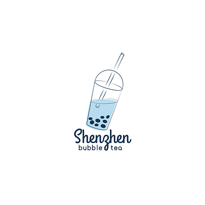 Shenzhen Bubble Tea Logo branding bubble tea flat icon illustration illustrator kawaii logo logochallenge logocore logodesign minimal monoline monoline logo