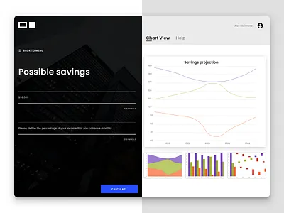 Personal Saving App angular app codegen financial fintech indigo.design infragistics saving ui ux