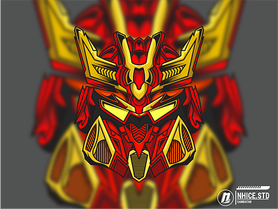 Red robotica part 1 apparel apparel design apparel graphics clothing design gundam illustration monster robot sticker t shirt tattoo typography vector