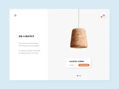 So Lightly basket branding buy calltoaction design gallery header icon image lamp landing logo mobile product shop typography userinterface