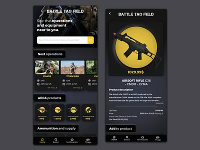 Airsoft - E-Commerce adobe adobe photoshop adobe xd airsoft app app design dailyui design e commerce shop ui ux