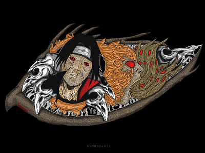 itachi artwork dark dark art drawing illustraion photoshop